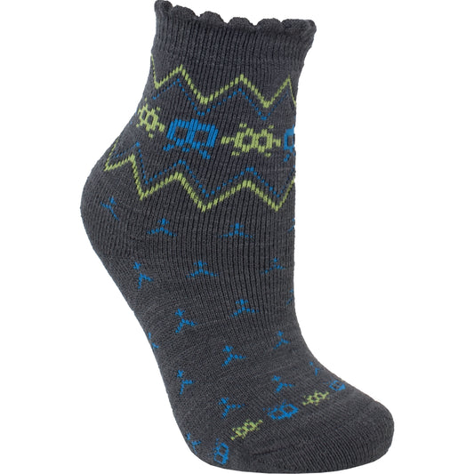 Graphite - Front - Trespass Childrens-Kids Twitcher Patterned Socks