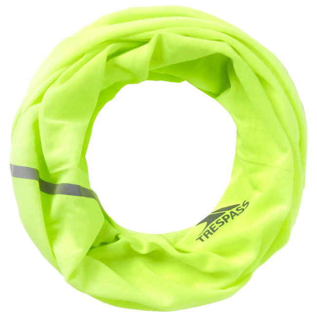 Hi Vis Yellow - Side - Trespass Mens Quay Multifunctional Neck Gaiter - Snood - Scarf