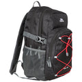 Black-Red - Side - Trespass Albus 30 Litre Casual Rucksack-Backpack