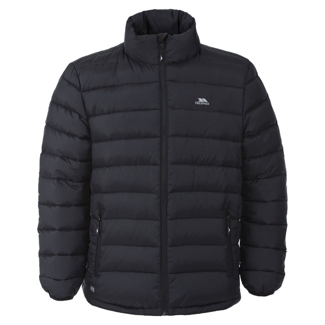 Black - Front - Trespass Mens Retreat Full Zip Up Down Jacket