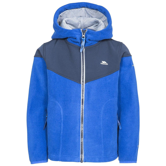 Blue - Front - Trespass Childrens Boys Bieber Full Zip Fleece Jacket