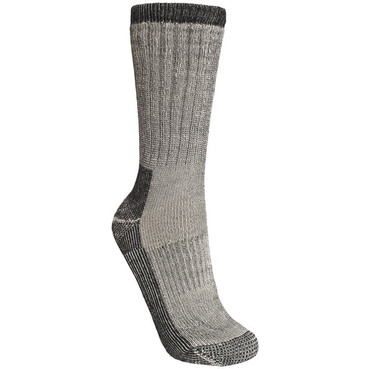 Grey Marl - Front - Trespass Mens Stroller Merino Wool Hiking Boot Socks (1 Pair)