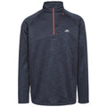 Navy Marl - Front - Trespass Mens Collins Half Zip Fleece Top