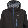 Black - Side - Trespass Mens Hebron Waterproof Softshell Jacket