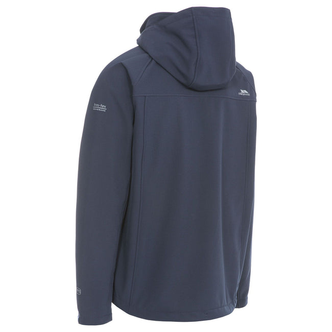 Navy - Back - Trespass Mens Accelerator II Waterproof Softshell Jacket
