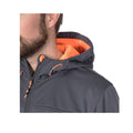 Carbon - Back - Trespass Mens Zeek Waterproof Softshell Jacket