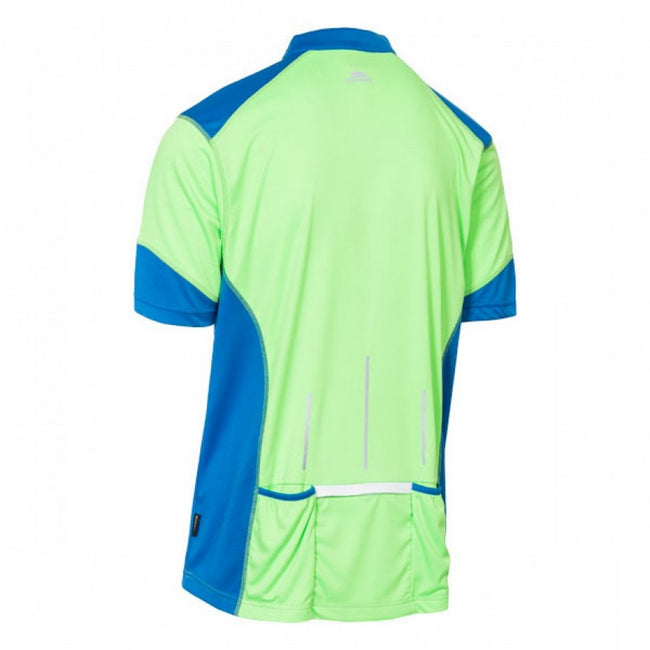 Green Gecko - Back - Trespass Mens Dudley Short Sleeve Cycling Top