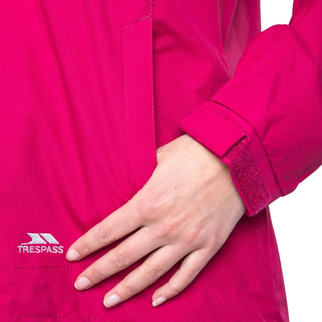 Cerise - Pack Shot - Trespass Womens-Ladies Nasu II Waterproof Jacket