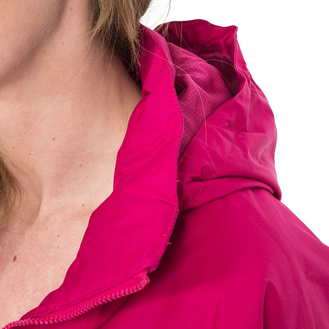 Cerise - Close up - Trespass Womens-Ladies Nasu II Waterproof Jacket