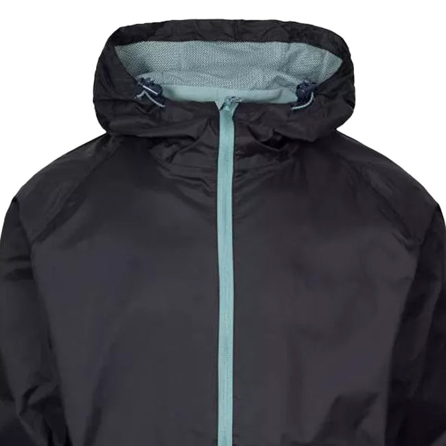 Black-Teal - Side - Trespass Womens-Ladies Tayah II Waterproof Jacket