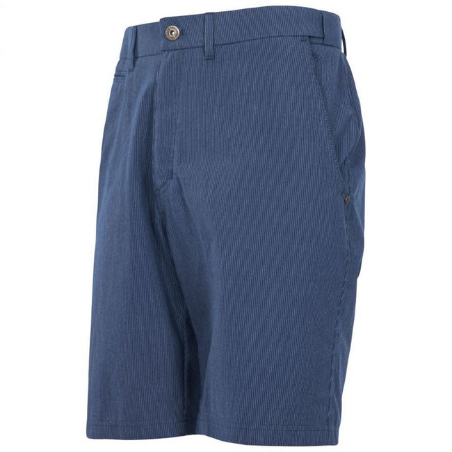 Navy Stripe - Side - Trespass Mens Atom Casual Shorts