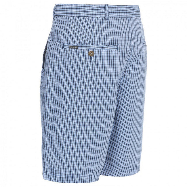 Navy Check - Back - Trespass Mens Quantum Casual Shorts