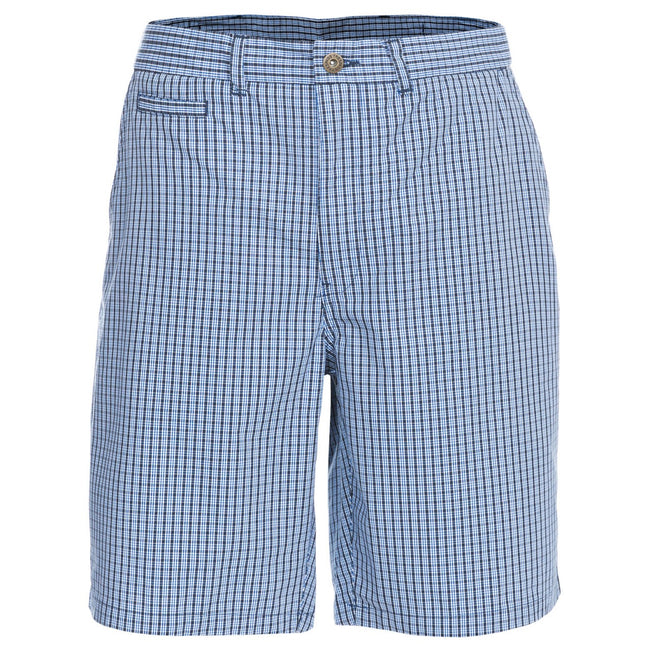 Navy Check - Front - Trespass Mens Quantum Casual Shorts