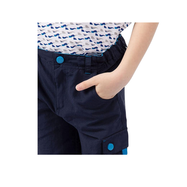 Navy - Pack Shot - Trespass Childrens Boys Marty Cargo Shorts