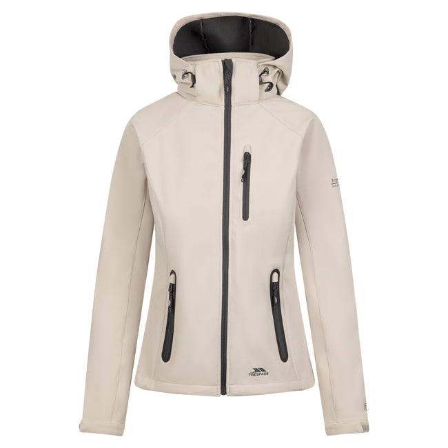 Soft Stone - Front - Trespass Womens-Ladies Bela II Waterproof Soft Shell Jacket