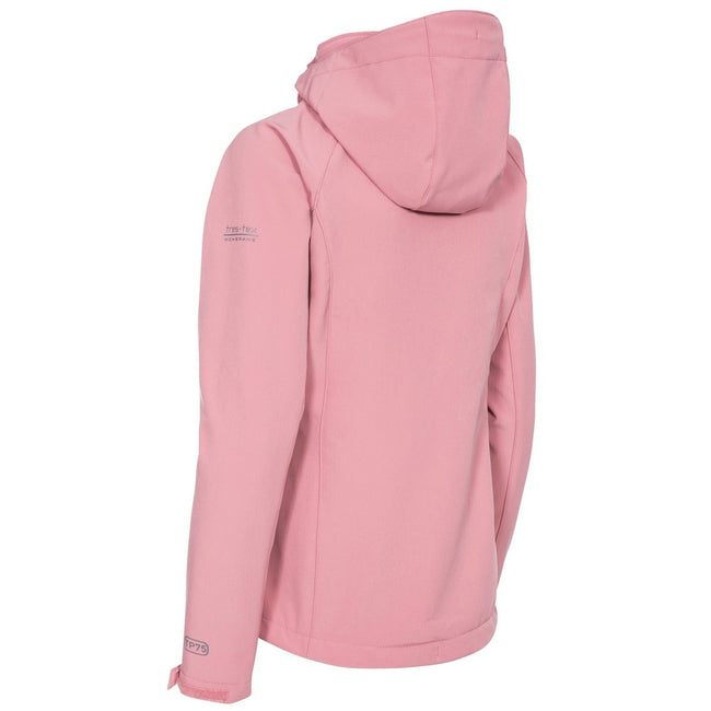 Dusty Rose - Back - Trespass Womens-Ladies Bela II Waterproof Soft Shell Jacket