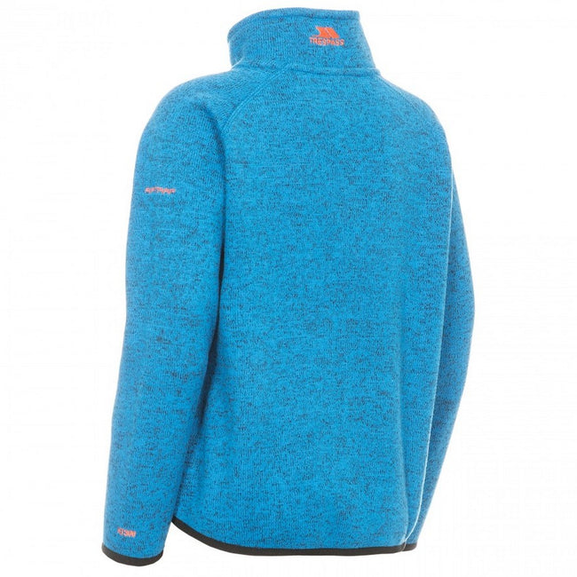 Blue Marl - Back - Trespass Childrens Boys Mario Full Zip Fleece Jacket