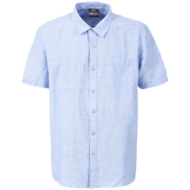 Chambray - Front - Trespass Mens Saratov Short Sleeve Casual Shirt