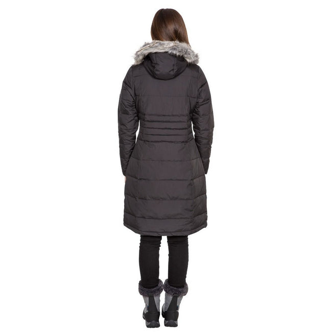 Black - Side - Trespass Womens-Ladies Phyllis Parka Down Jacket