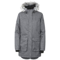 Black-Silver Grey - Front - Trespass Womens-Ladies Thundery Waterproof Jacket
