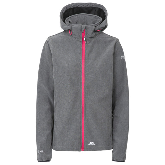 Carbon - Front - Trespass Womens-Ladies Ramona Waterproof Softshell Jacket