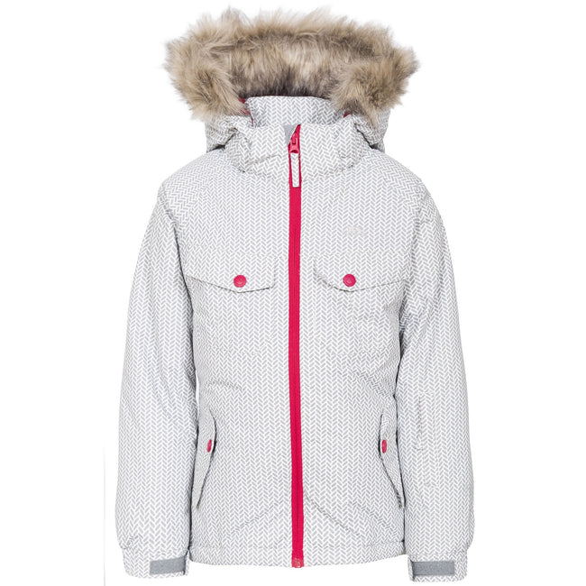 Platinum Print - Front - Trespass Childrens Girls Denia Waterproof Ski Jacket