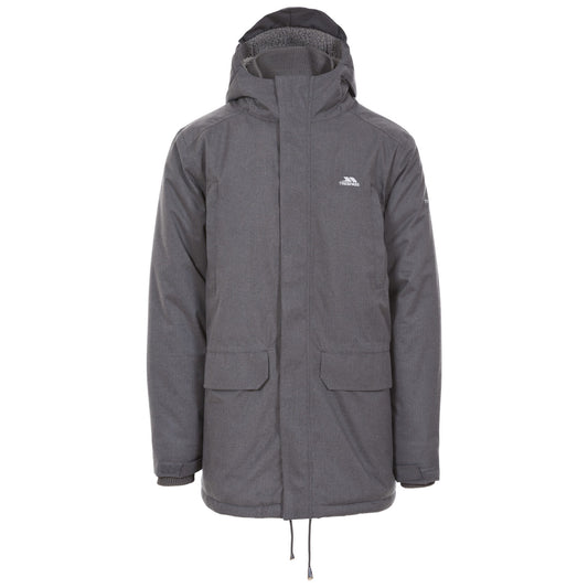 Dark Grey Marl - Front - Trespass Mens Glover Waterproof Jacket