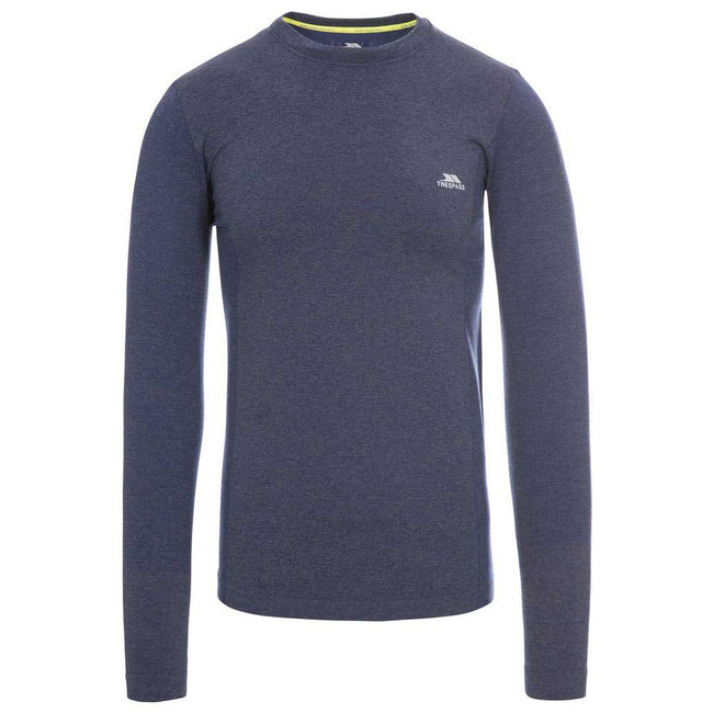 Navy Marl - Front - Trespass Mens Timo Long Sleeve Active Top