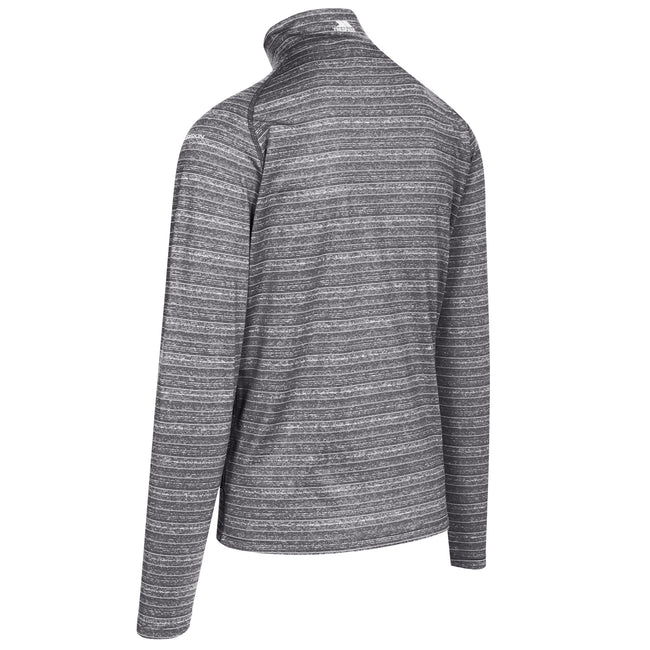 Black - Back - Trespass Mens Birney Long Sleeve Active Top