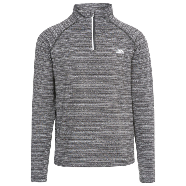 Black - Front - Trespass Mens Birney Long Sleeve Active Top