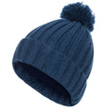Indigo - Side - Trespass Womens-Ladies Alisha Winter Pom Pom Hat