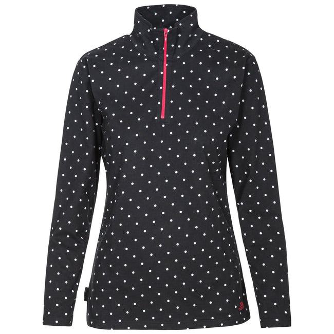 BLACK SPOT - Front - Trespass Womens-Ladies Betty II 1-2 Zip Long Sleeve Top