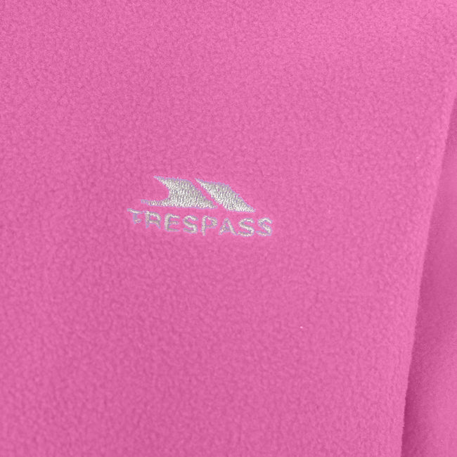 Deep Pink - Side - Trespass Childrens-Girls Sybil Micro Fleece