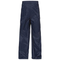 Navy - Front - Trespass Childrens-Kids Qikpac Waterproof Packaway Trousers