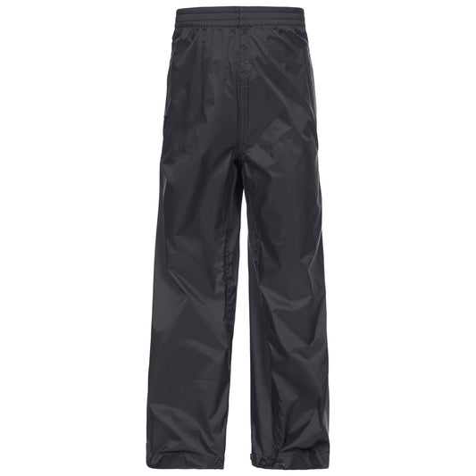 Black - Front - Trespass Childrens-Kids Qikpac Waterproof Packaway Trousers