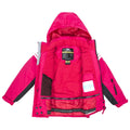 Raspberry - Side - Trespass Childrens-Kids Priorwood Waterproof Jacket