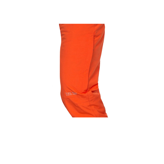 Hot Orange - Side - Trespass Mens Pitstop Waterproof Ski Trousers