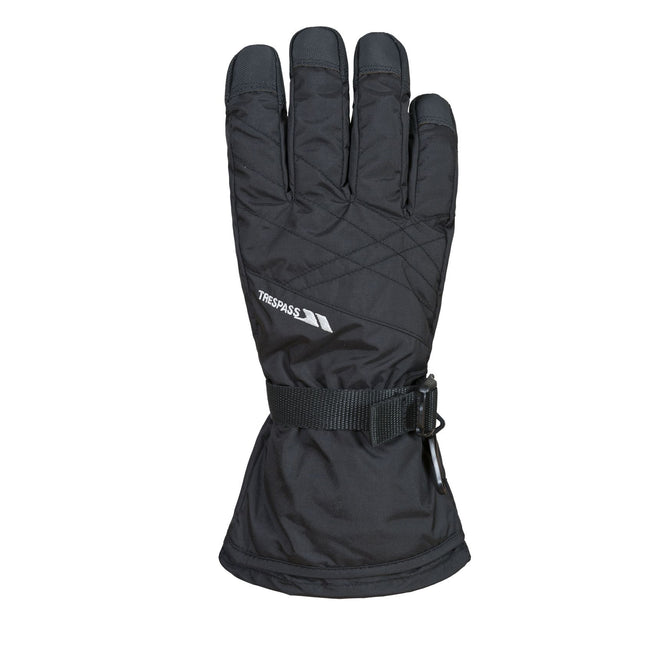 Black - Front - Trespass Mens Reunited II Ski Gloves