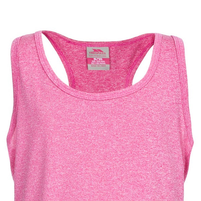 Fuchsia - Side - Trespass Childrens Girls Bali Active Vest Top