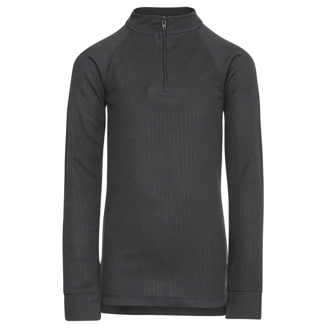Black - Front - Trespass Childrens-Kids Wise360 1-2 Zip Baselayer Top