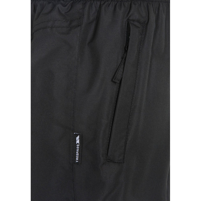 Black - Side - Trespass Childrens-Kids Kalmar Waterproof Bib Ski Trousers