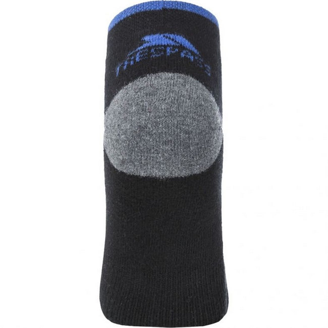 Black-Dark Grey Marl - Side - Trespass Mens Tracked Insect Repellent Socks (2 Pairs)