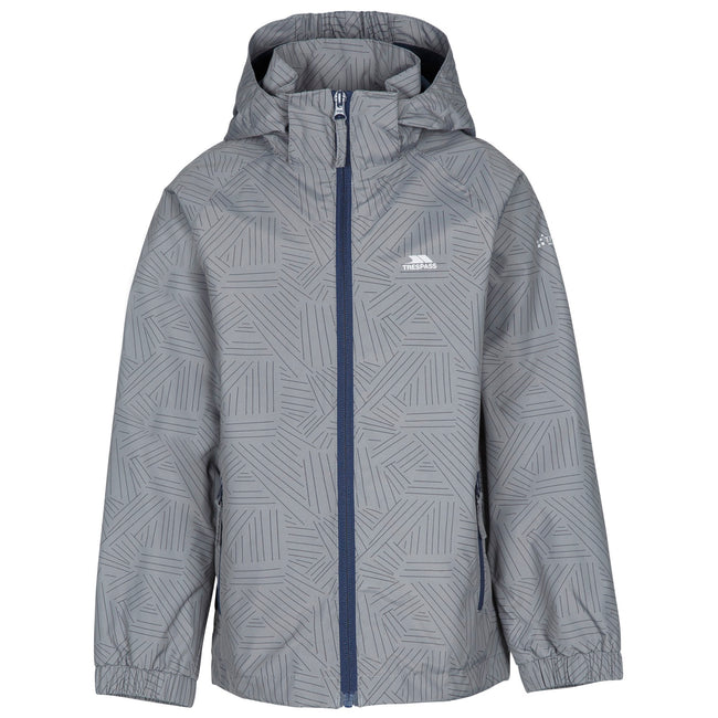 Storm Grey - Front - Trespass Childrens Boys Sweeper Waterproof Jacket