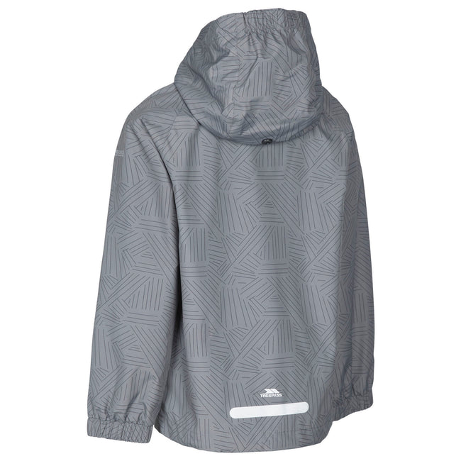 Storm Grey - Back - Trespass Childrens Boys Sweeper Waterproof Jacket