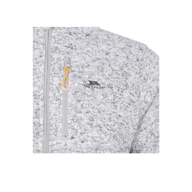 Grey Marl - Side - Trespass Mens Wallow Full Zip Fleece Jacket