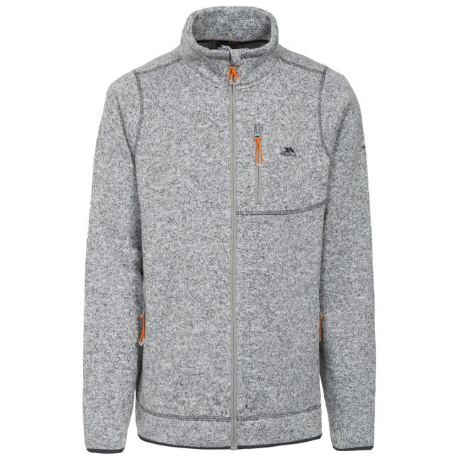 Grey Marl - Front - Trespass Mens Wallow Full Zip Fleece Jacket