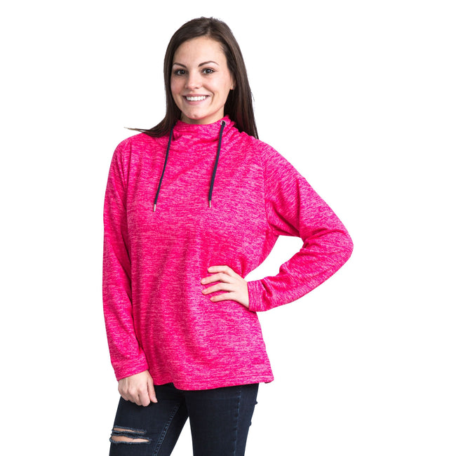 Pink Lady Marl - Side - Trespass Womens-Ladies Stumble Hooded Fleece
