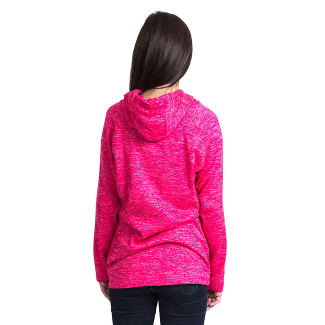 Pink Lady Marl - Close up - Trespass Womens-Ladies Stumble Hooded Fleece
