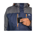 Navy - Close up - Trespass Mens Wooster Waterproof Jacket