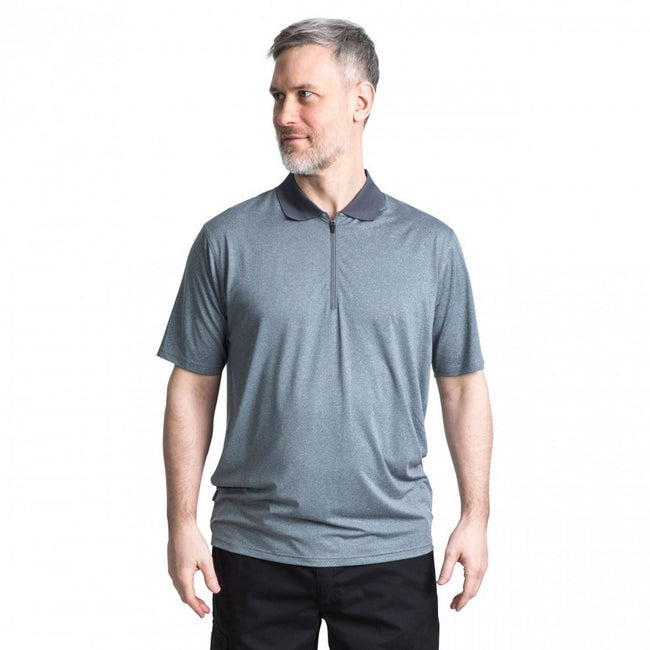 Carbon Marl - Side - Trespass Mens Maraba Active Polo Shirt